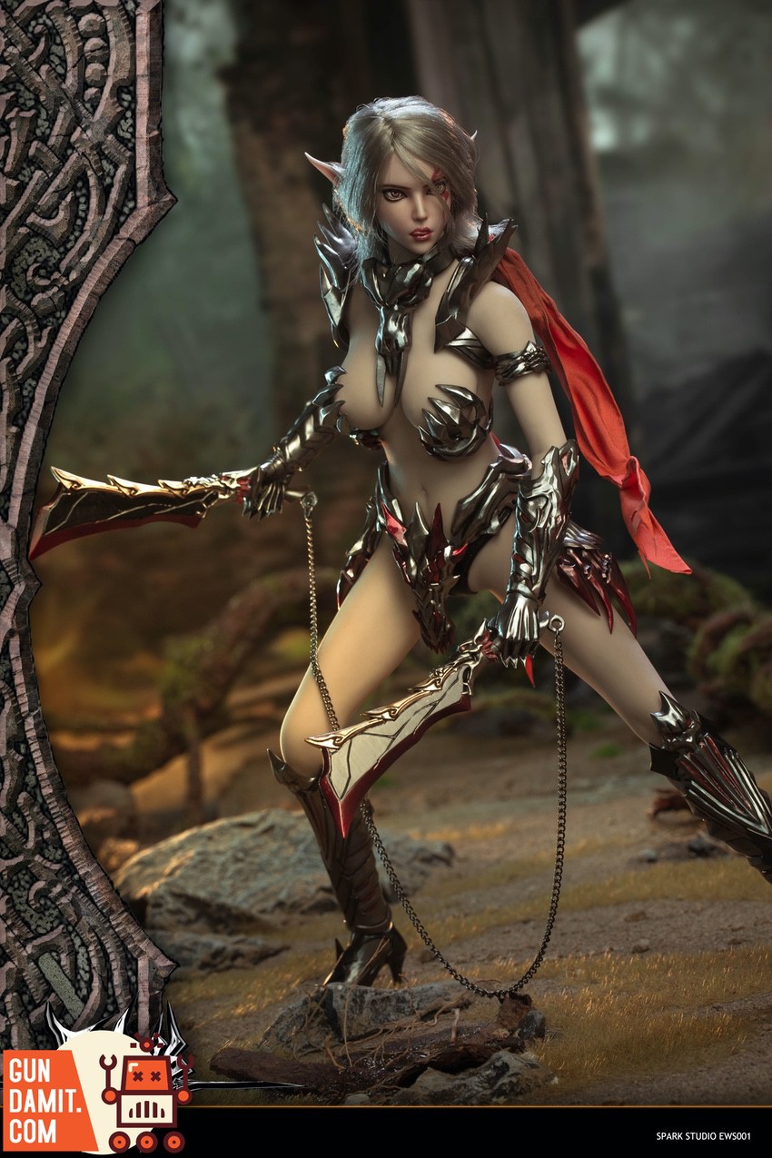 Spark Studio 1/6 EWS001 Dragon Fafnir elf warrior full body standing with blade and chain Spark Studio 1/6 EWS001 Dragon Fafnir elf warrior full body standing with blade and chain