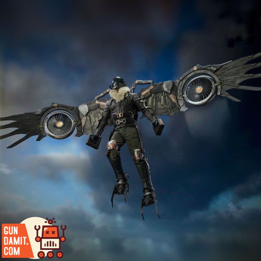 Toys Era 1/6 Sky Scavenger Vulture figure in flight with mechanical wings spread Toys Era 1/6 Sky Scavenger Vulture figure in flight with mechanical wings spread