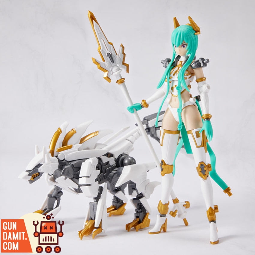 MS General Taikoubou Yang Jian Blue Version with spear and mech wolf companion MS General Taikoubou Yang Jian Blue Version with spear and mech wolf companion