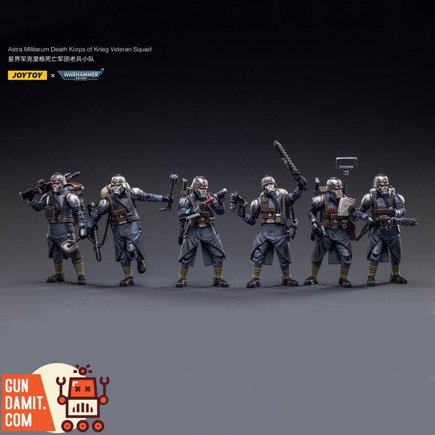 JoyToy 1/18 Death Korps of Krieg Veteran Squad 6 figures front group line-up JoyToy 1/18 Death Korps of Krieg Veteran Squad 6 figures front group line-up