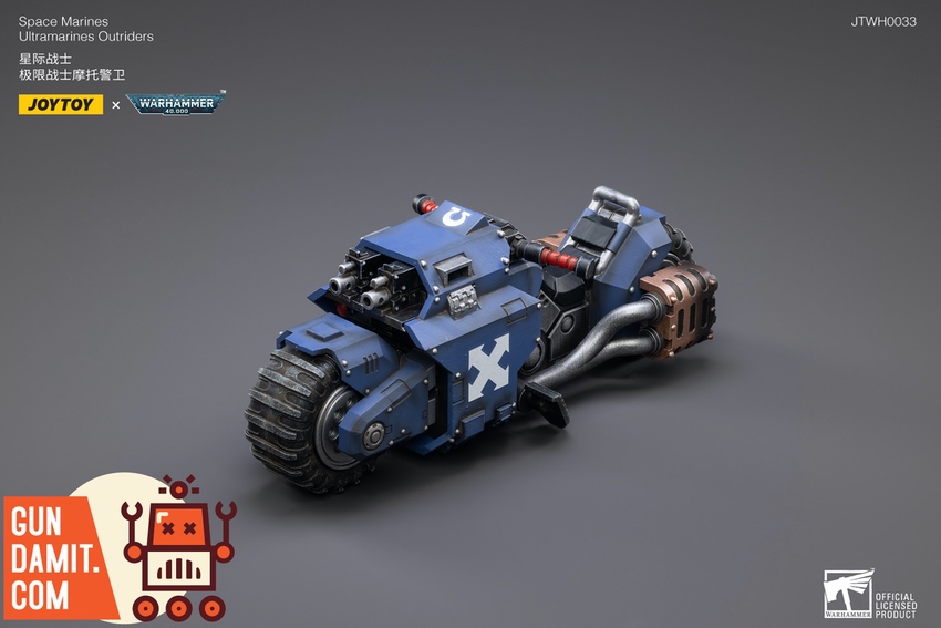 JoyToy Ultramarines Outriders bike three-quarter angle right side JoyToy Ultramarines Outriders bike three-quarter angle right side