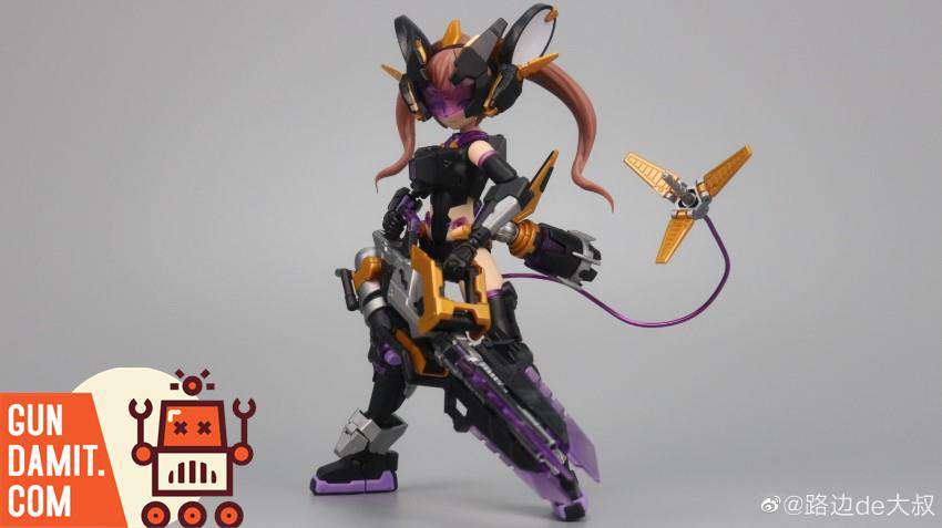Full heavy armor mode Shadow Rat with orange and purple weapons and extended mechanical parts Full heavy armor mode Shadow Rat with orange and purple weapons and extended mechanical parts