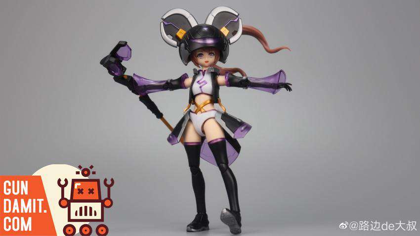 Shadow Rat figure in light armor with hammer weapon and mouse ear headgear in standing pose Shadow Rat figure in light armor with hammer weapon and mouse ear headgear in standing pose