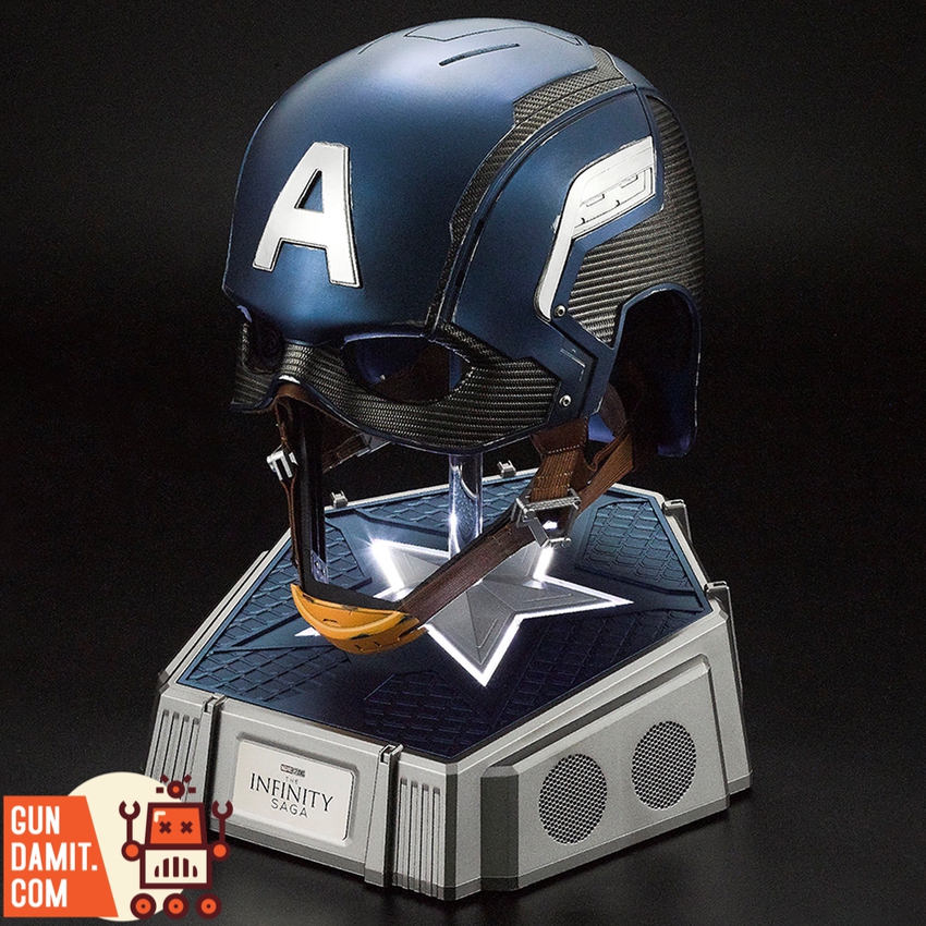 Killerbody 1/1 Captain America wearable helmet on Infinity Saga star speaker base Killerbody 1/1 Captain America wearable helmet on Infinity Saga star speaker base
