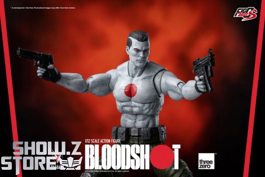 Threezero Bloodshot 1/12 action figure dynamic dual pistol pose Threezero Bloodshot 1/12 action figure dynamic dual pistol pose