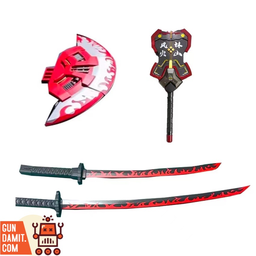 4th Party upgrade kit for MCT-J02 Takeda Shingen with flame-pattern katana swords shield and war axe 4th Party upgrade kit for MCT-J02 Takeda Shingen with flame-pattern katana swords shield and war axe