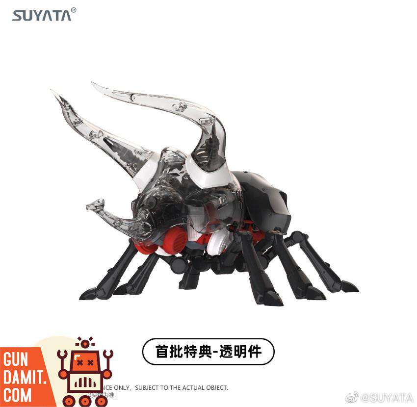 Suyata Mechanical Atlas model kit built with clear transparent armor parts showing inner frame Suyata Mechanical Atlas model kit built with clear transparent armor parts showing inner frame