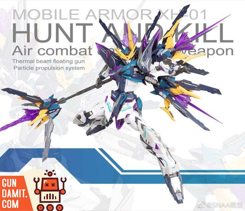 SNAA Model XH-01 Hunter Falcon full body with wing binders and beam weapons deployed SNAA Model XH-01 Hunter Falcon full body with wing binders and beam weapons deployed