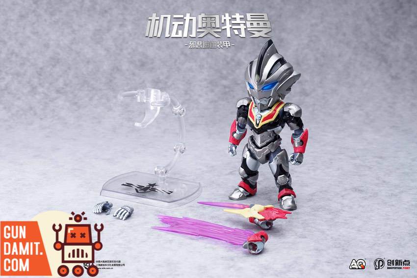 Action Q Evil Tiga Armor with accessories including stand and energy blade Action Q Evil Tiga Armor with accessories including stand and energy blade