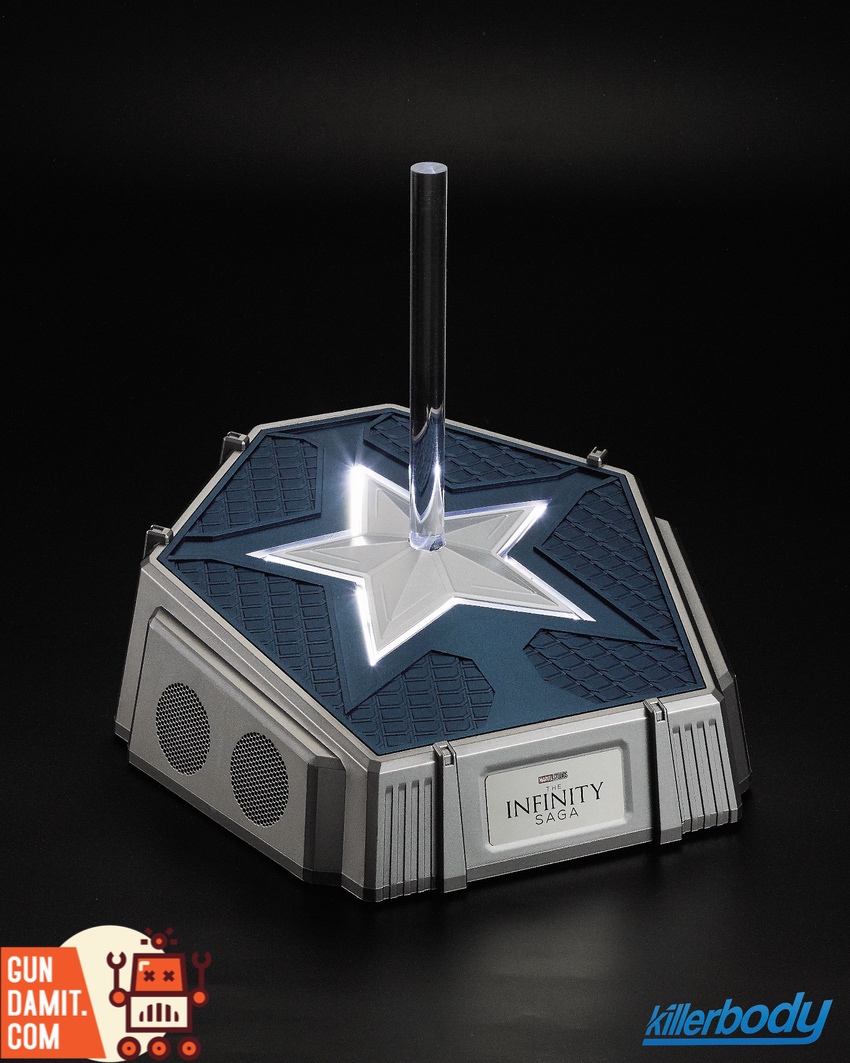 Killerbody KB20096-2 Captain America base three-quarter view with speaker grilles Killerbody KB20096-2 Captain America base three-quarter view with speaker grilles