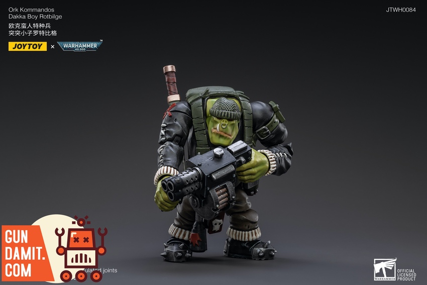 JoyToy Ork Kommandos Dakka Boy Rotbilge side angle crouching with gun JoyToy Ork Kommandos Dakka Boy Rotbilge side angle crouching with gun