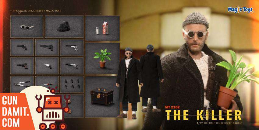 Magic Toys MT2102 Leon figure full accessory layout with weapons and alternate outfits Magic Toys MT2102 Leon figure full accessory layout with weapons and alternate outfits