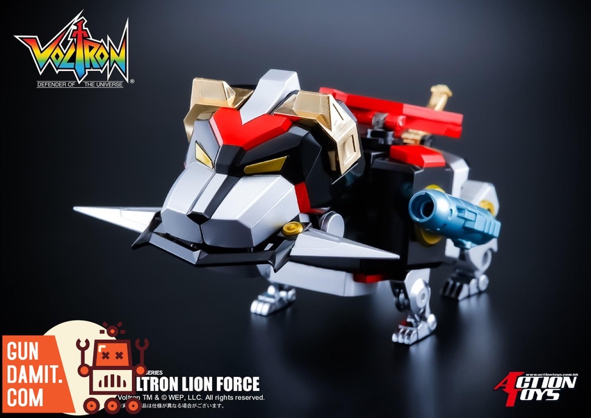 Voltron Lion Force black lion close-up with cannon detail Voltron Lion Force black lion close-up with cannon detail