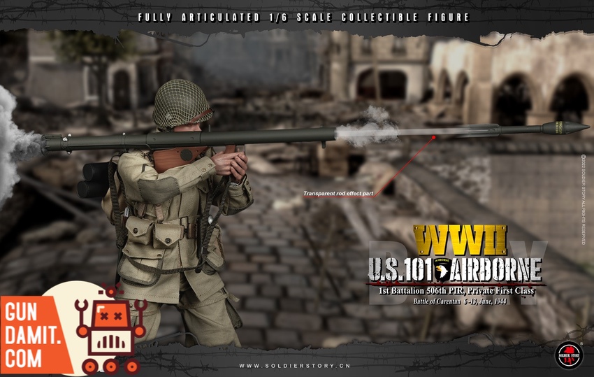 Soldier Story 101st Airborne full gear display with weapons and accessories Soldier Story 101st Airborne full gear display with weapons and accessories
