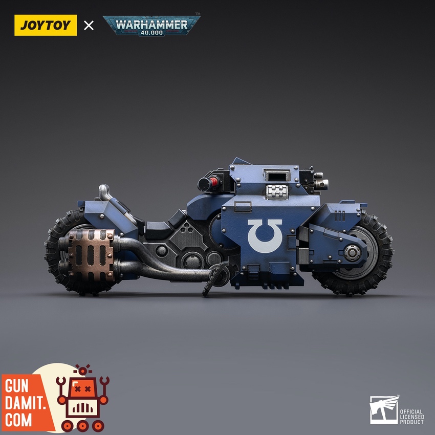 JoyToy JT2832 Ultramarines Outriders bike side profile with Omega symbol JoyToy JT2832 Ultramarines Outriders bike side profile with Omega symbol