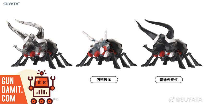 Suyata MM003 Mechanical Atlas three build variations showing transparent clear and standard armor options Suyata MM003 Mechanical Atlas three build variations showing transparent clear and standard armor options