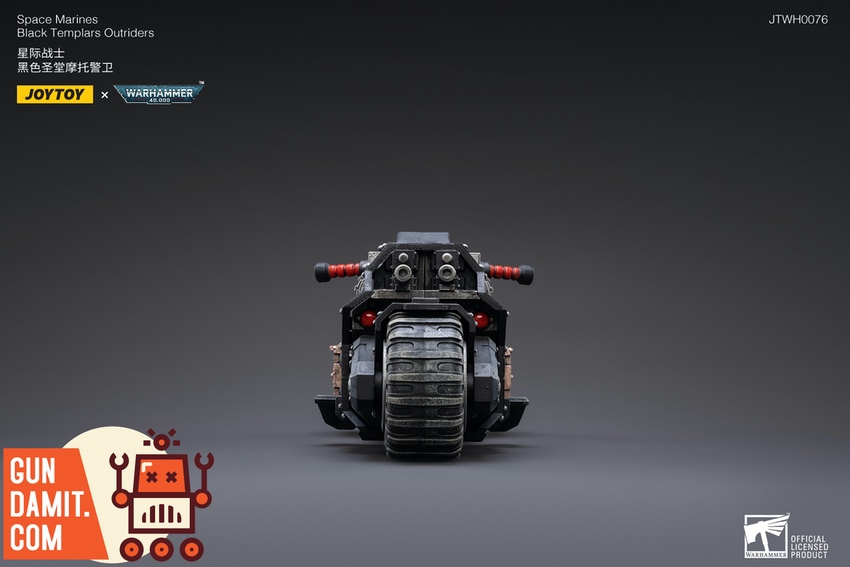 JoyToy Black Templars Outriders bike rear view JoyToy Black Templars Outriders bike rear view