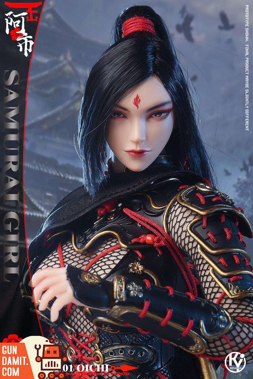 KY Studio Oichi female samurai close-up portrait showing face and hair detail KY Studio Oichi female samurai close-up portrait showing face and hair detail