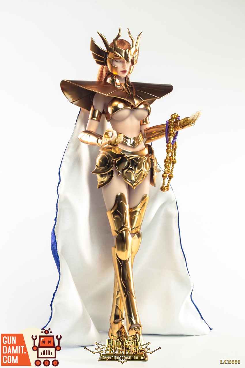 Sacred Studio LCS001 Virgo Guardian Shi Lianhua promotional art with sword in desert landscape Sacred Studio LCS001 Virgo Guardian Shi Lianhua promotional art with sword in desert landscape