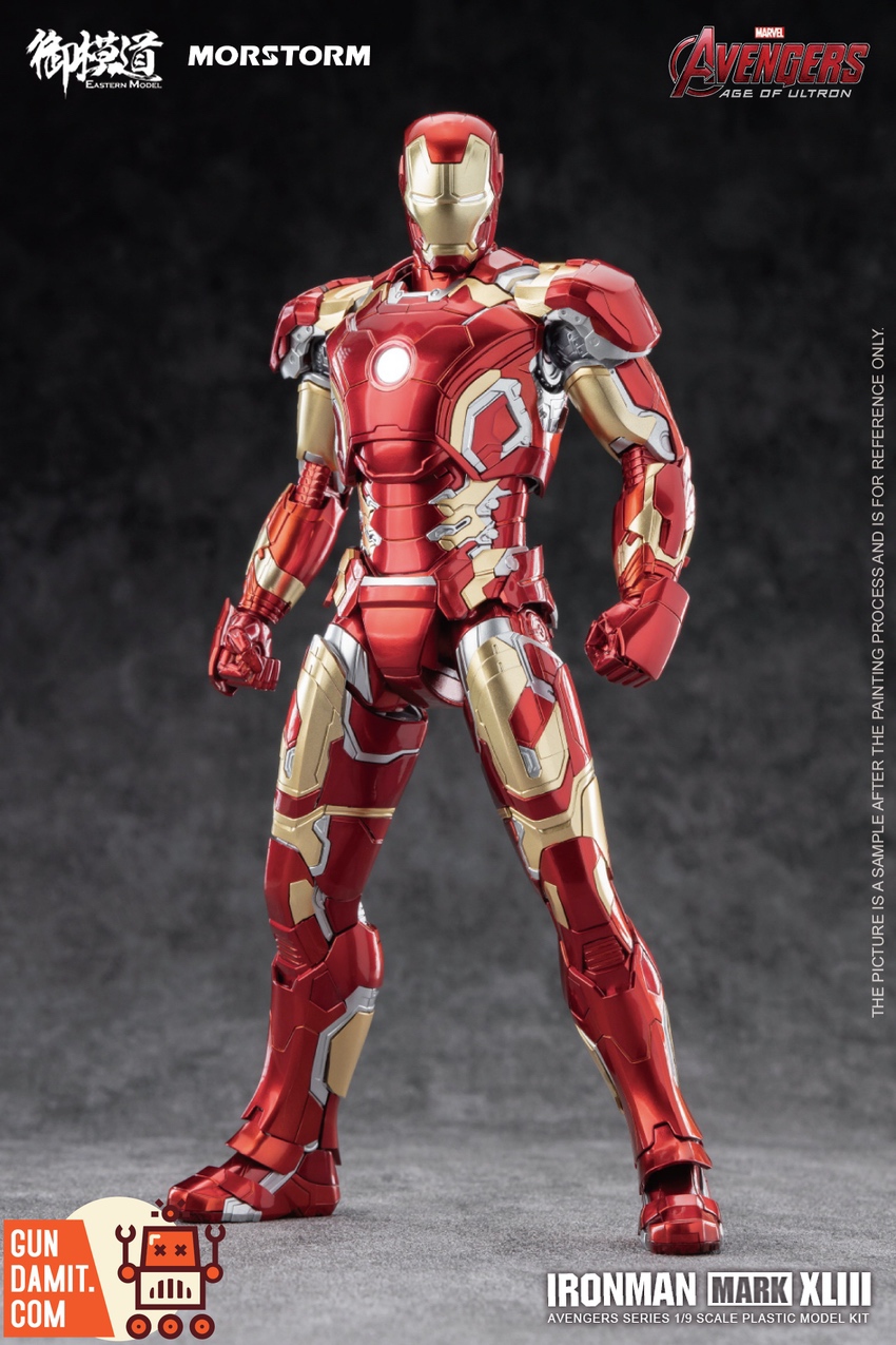 Eastern Model 1/9 Iron Man Mark 43 model kit dynamic action pose Eastern Model 1/9 Iron Man Mark 43 model kit dynamic action pose