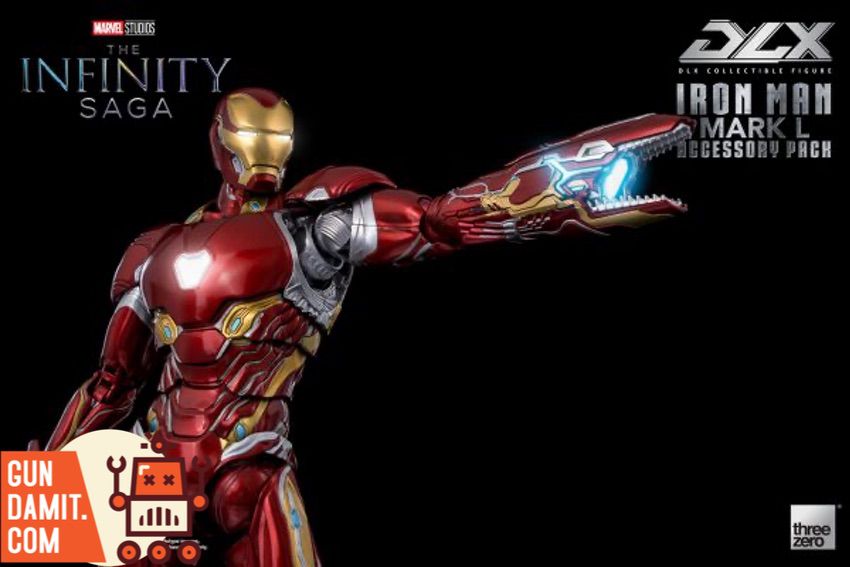 Threezero DLX Iron Man Mark 50 nano blade attack pose Threezero DLX Iron Man Mark 50 nano blade attack pose