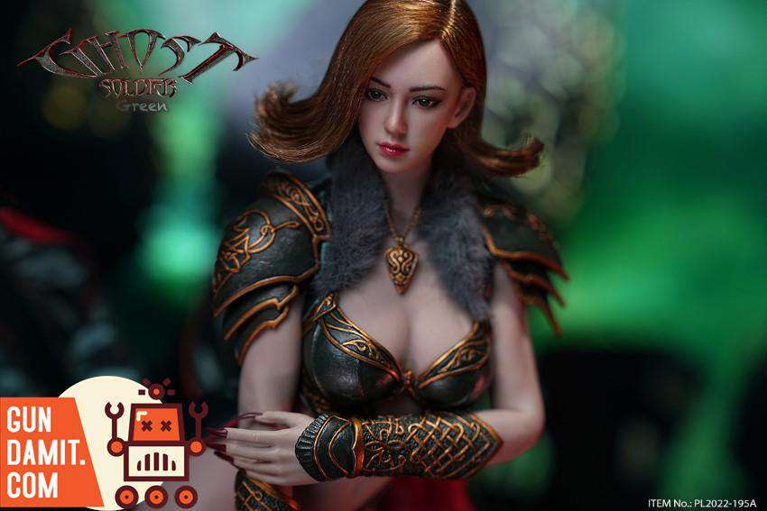 TBLeague Ghost Soldier Green female warrior portrait close-up TBLeague Ghost Soldier Green female warrior portrait close-up