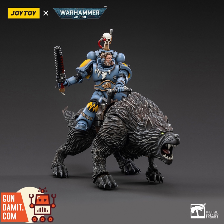 JoyToy 1/18 Space Wolves Thunderwolf Cavalry Frode riding dark wolf JoyToy 1/18 Space Wolves Thunderwolf Cavalry Frode riding dark wolf
