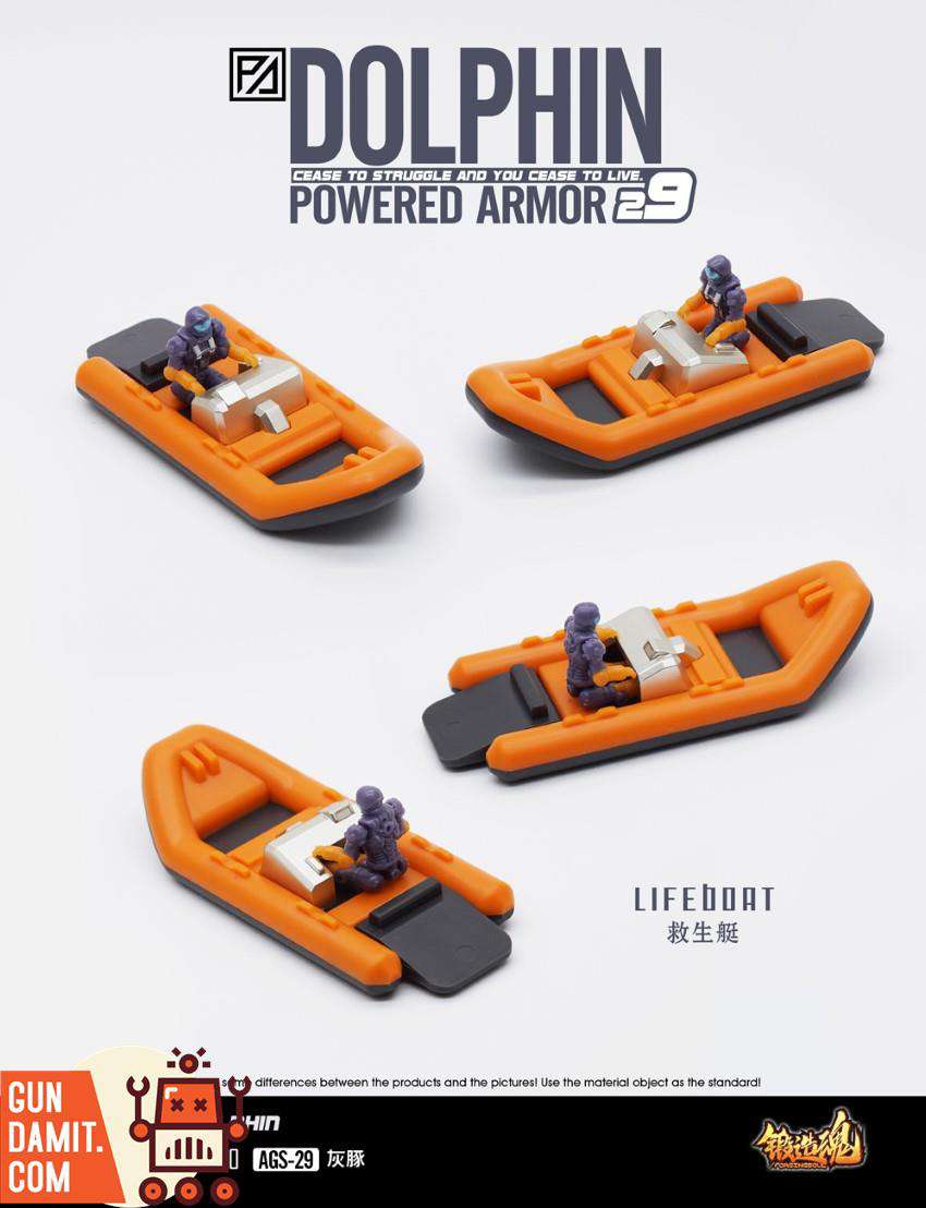 Forging Soul 1/60 AGS-29 Grey Dolphin lifeboat accessory with pilot figure Forging Soul 1/60 AGS-29 Grey Dolphin lifeboat accessory with pilot figure