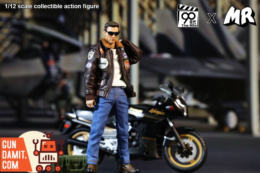 Mr.Figure pilot figure action pose with bomber jacket and jeans Mr.Figure pilot figure action pose with bomber jacket and jeans
