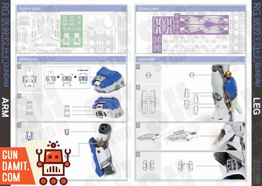 SH Studio photo-etch kit rear view on Hi-Nu Gundam fin funnels SH Studio photo-etch kit rear view on Hi-Nu Gundam fin funnels