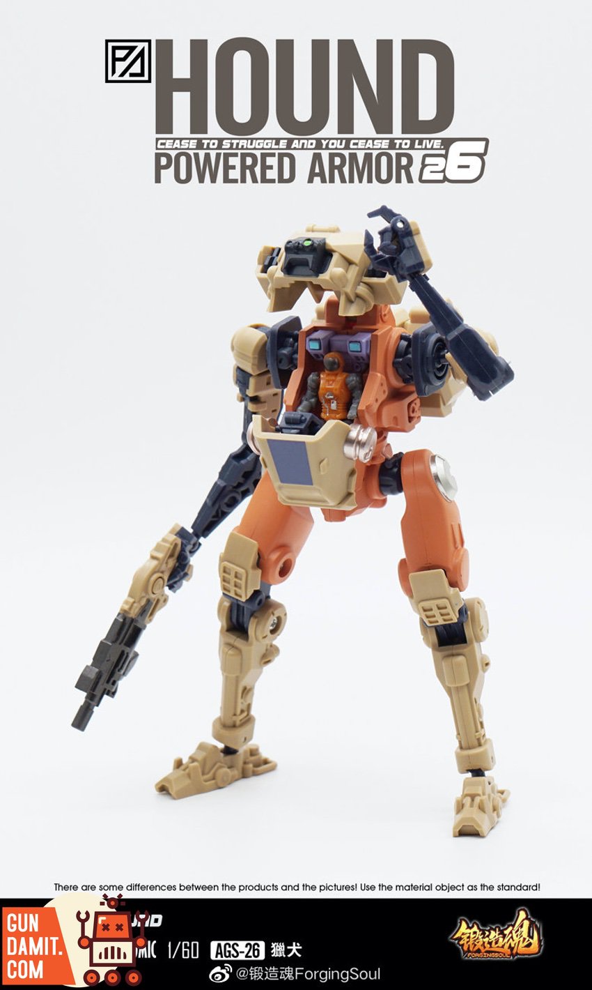AGS-26 Hound mecha side profile armed with rifle accessory AGS-26 Hound mecha side profile armed with rifle accessory