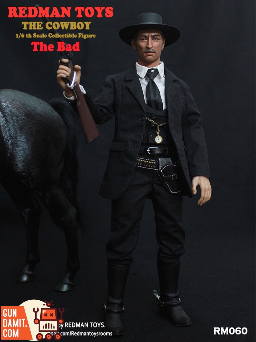 Redman Toys 1/6 Bad Cowboy holding rifle in walking pose Redman Toys 1/6 Bad Cowboy holding rifle in walking pose