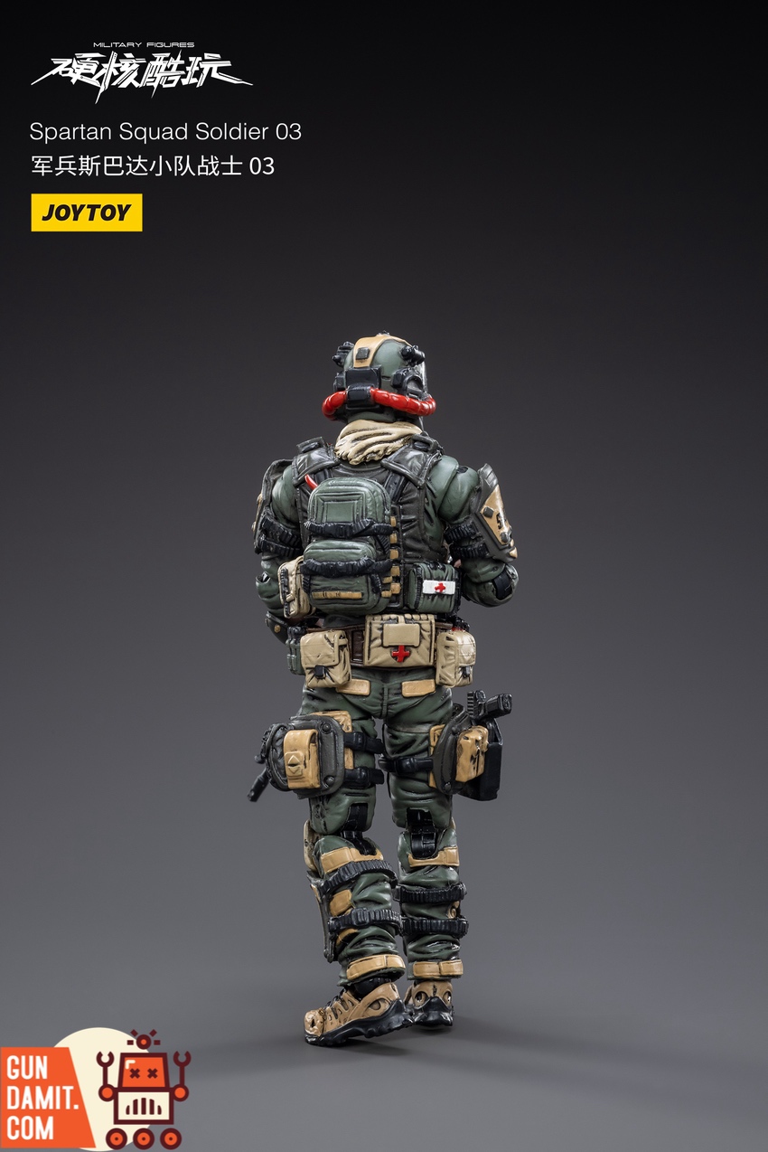 Spartan Squad Soldier 03 rear view showing backpack and medic patch Spartan Squad Soldier 03 rear view showing backpack and medic patch