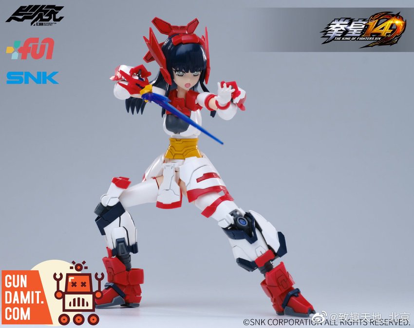 KOF Nakoruru model kit close-up of face sculpt with traditional red hair ribbon KOF Nakoruru model kit close-up of face sculpt with traditional red hair ribbon