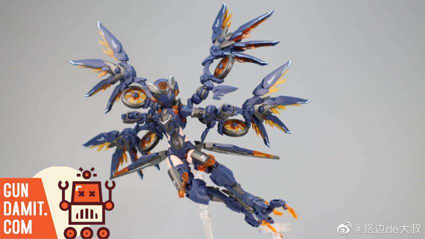 Nuke Matrix Amelia Hartmann mecha girl dynamic flying pose with wing blades Nuke Matrix Amelia Hartmann mecha girl dynamic flying pose with wing blades