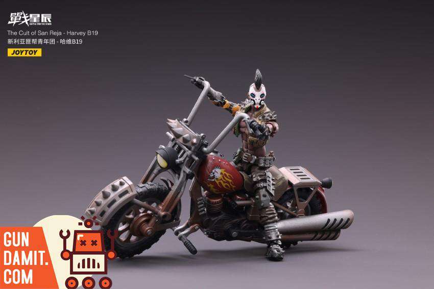 JoyToy 1/18 San Reja Harvey B19 motorcycle side view with Jack rider JoyToy 1/18 San Reja Harvey B19 motorcycle side view with Jack rider