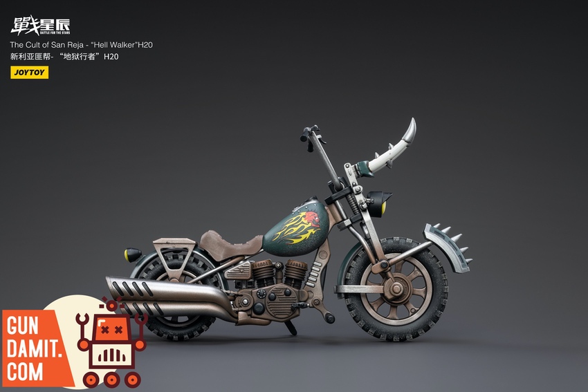 Hell Walker H-20 motorcycle opposite side with spiked wheels Hell Walker H-20 motorcycle opposite side with spiked wheels