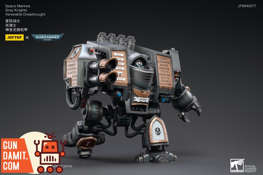 Grey Knights Venerable Dreadnought walking pose action angle Grey Knights Venerable Dreadnought walking pose action angle