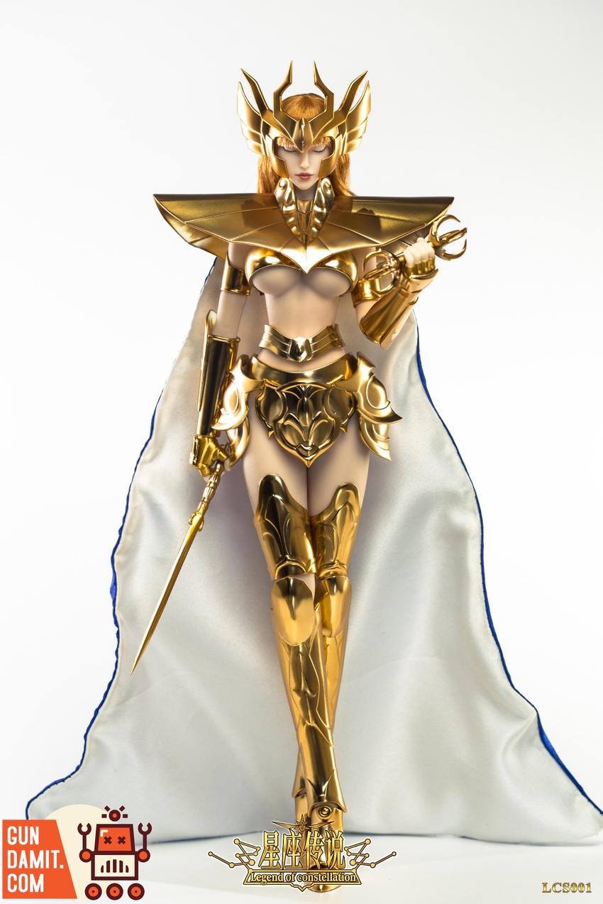 Sacred Studio Virgo Guardian Shi Lianhua holding rosary beads pose with golden Virgo armor Sacred Studio Virgo Guardian Shi Lianhua holding rosary beads pose with golden Virgo armor