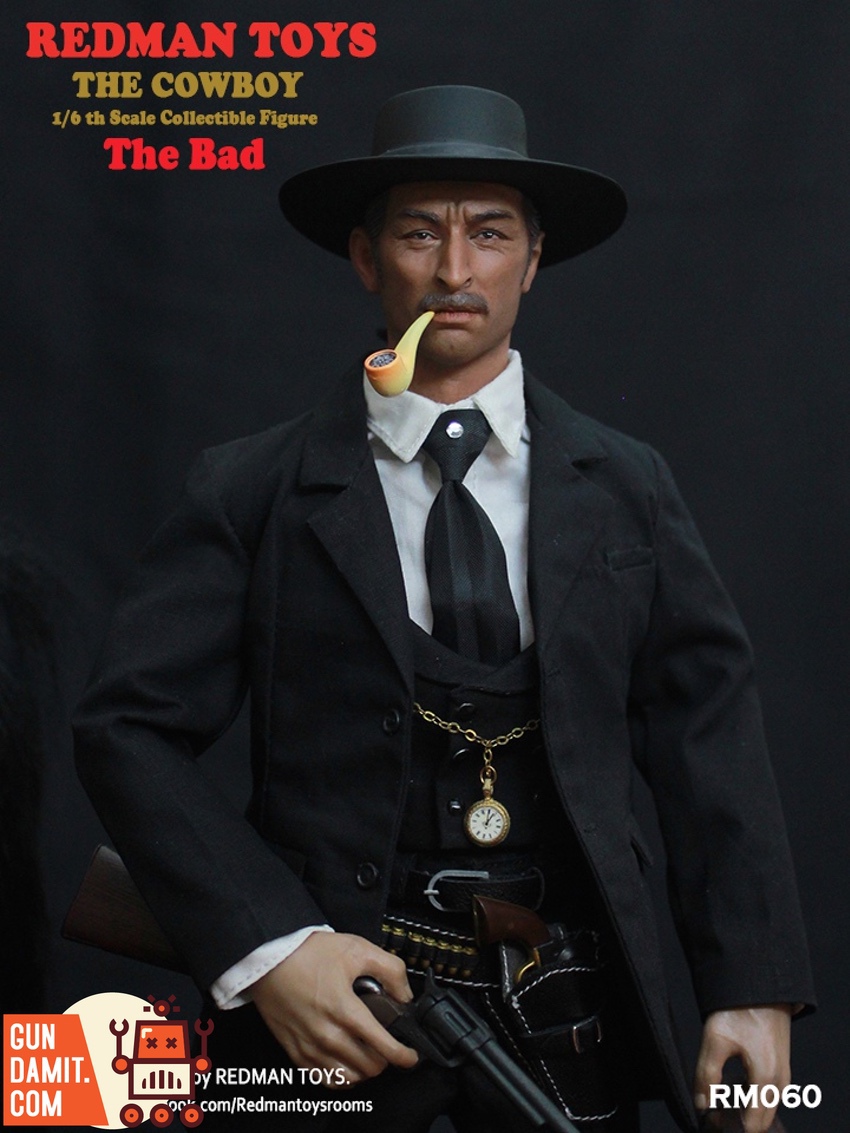 RM060 Bad Cowboy figure upper body detail with pocket watch RM060 Bad Cowboy figure upper body detail with pocket watch