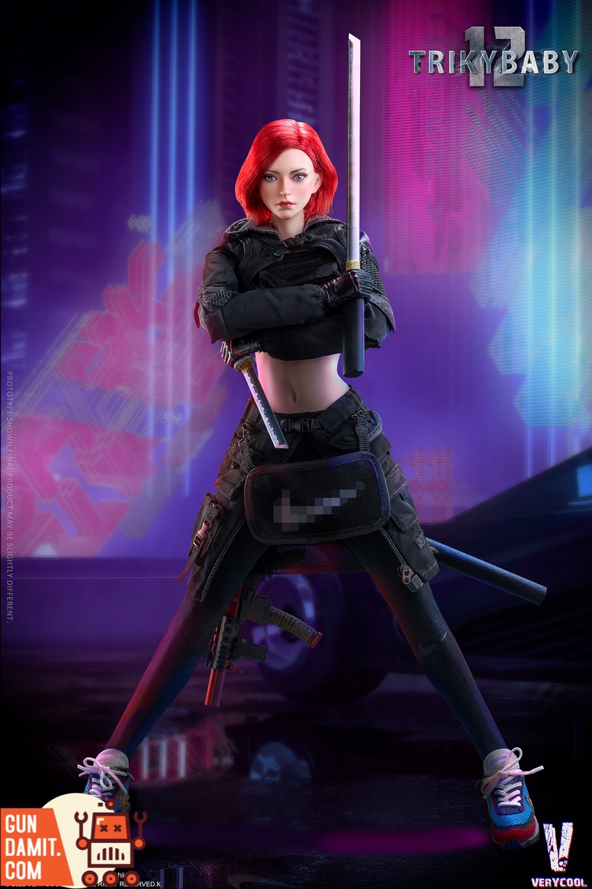 VERYCOOL Trickybaby 12 Rainbow Standard dynamic pose with katana VERYCOOL Trickybaby 12 Rainbow Standard dynamic pose with katana