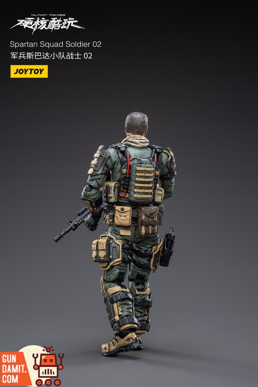 Spartan Squad 02 rear view showing tactical vest and pouches Spartan Squad 02 rear view showing tactical vest and pouches