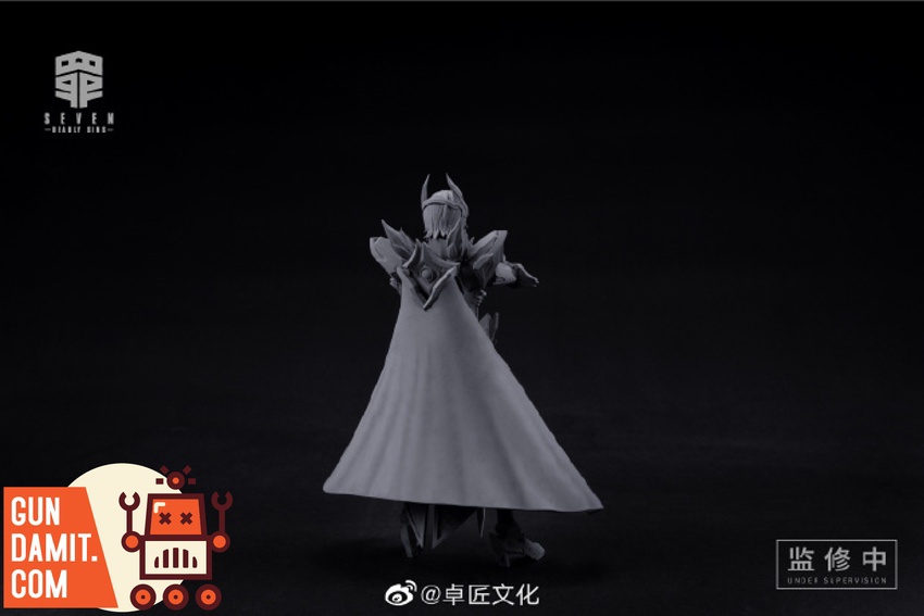 MS General Seven Deadly Sins Pride model kit caped knight rear view with flowing cape MS General Seven Deadly Sins Pride model kit caped knight rear view with flowing cape