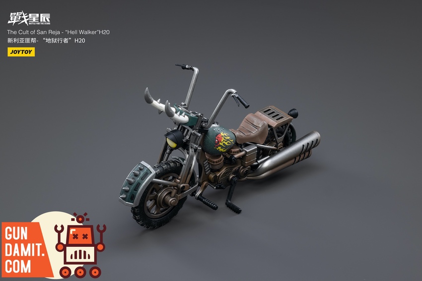 JoyToy Cult of San Reja H-20 bike three quarter rear view JoyToy Cult of San Reja H-20 bike three quarter rear view