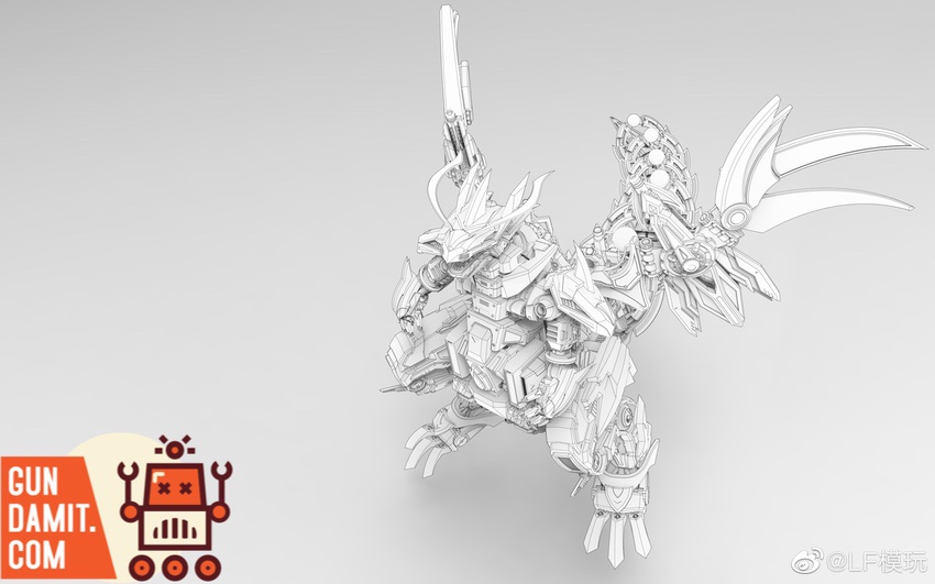 LF Model dragon kit close-up of mechanical head and jaw detail LF Model dragon kit close-up of mechanical head and jaw detail