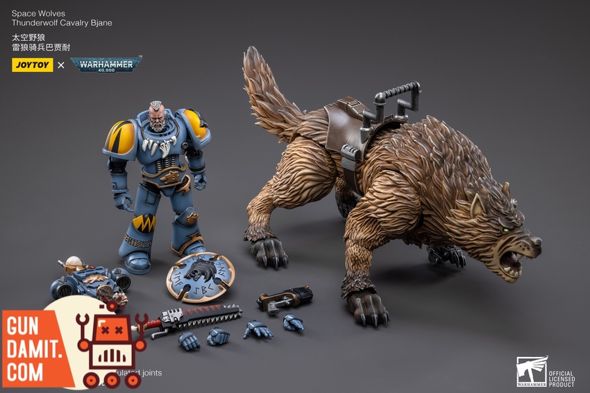 Space Wolves Thunderwolf Cavalry Bjane full accessory set display Space Wolves Thunderwolf Cavalry Bjane full accessory set display