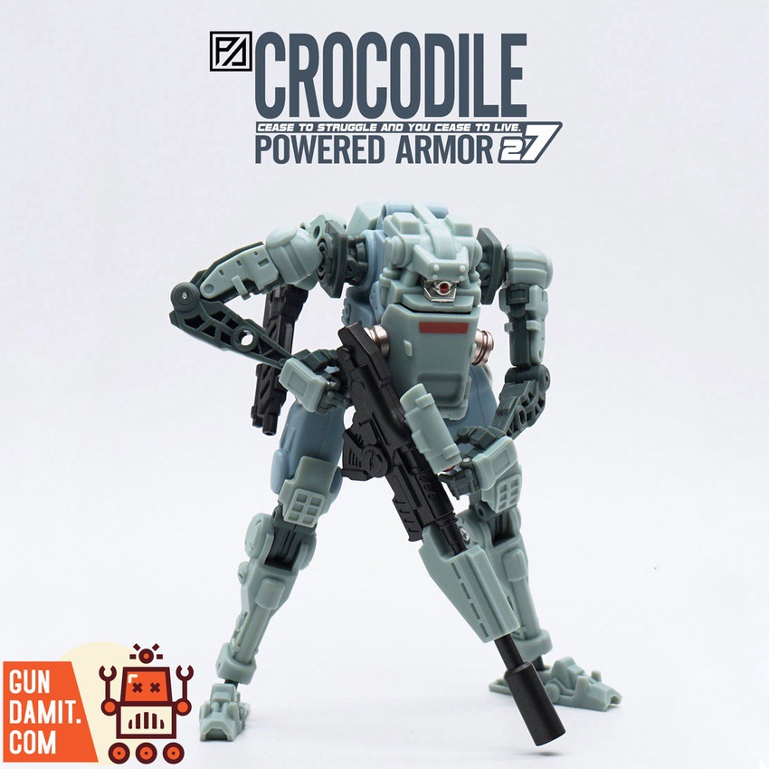 Forging Soul AGS-27 Estuarine Crocodile powered armor front with rifle Forging Soul AGS-27 Estuarine Crocodile powered armor front with rifle