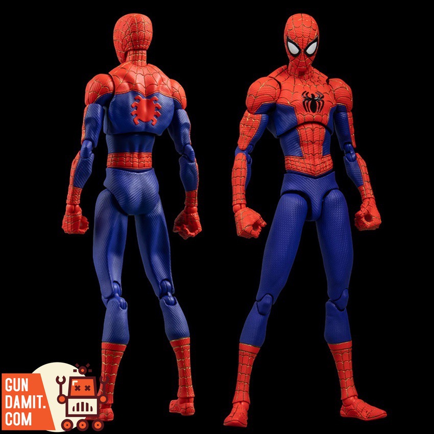 Sentinel Spider-Verse Peter B. Parker sitting on stone skull reading newspaper Sentinel Spider-Verse Peter B. Parker sitting on stone skull reading newspaper