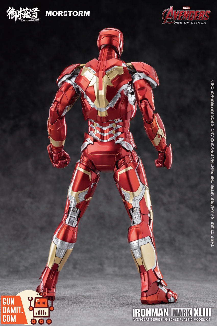 Eastern Model 1/9 Iron Man Mark 43 model kit detail close-up Eastern Model 1/9 Iron Man Mark 43 model kit detail close-up