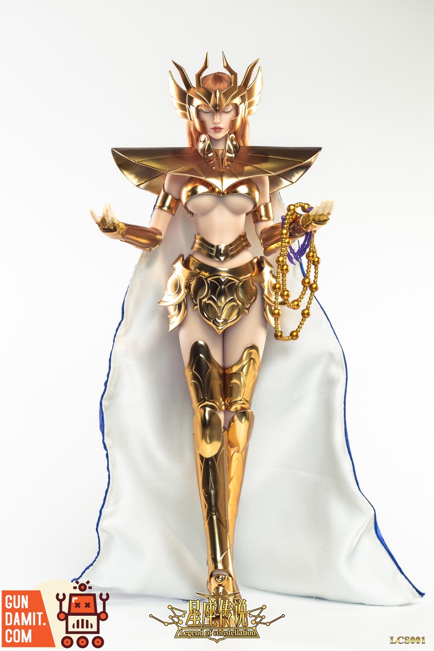 Sacred Studio Virgo Guardian Shi Lianhua Clear Version promotional art with translucent gold armor Sacred Studio Virgo Guardian Shi Lianhua Clear Version promotional art with translucent gold armor